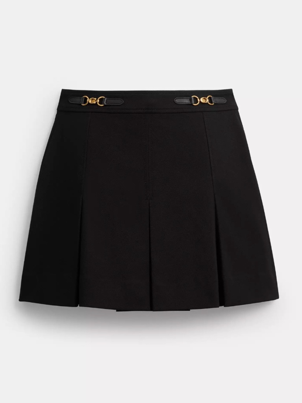 Coach - Sculpted C Pleated Skirt Black - Size 0